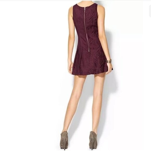 Free People Mulberry Chenille Fit Flare Mini Dress Size 4 - Picture 2 of 7